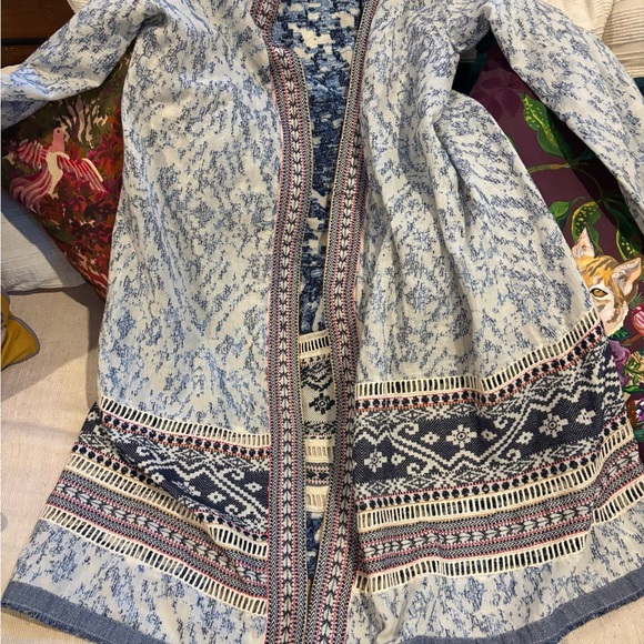 Anthropologie Blue and Gray Patterned Kimono
/ Duster - Picture 3 of 3